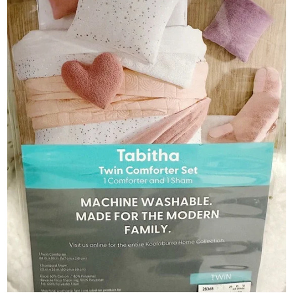 Koolaburra by UGG Tabitha Kids Twin Comforter Set White Gold Stars NEW - Picture 3 of 4